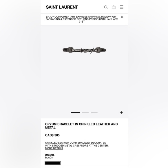 Saint Laurent Leather Bracelet ( small ) - Picture 6 of 6